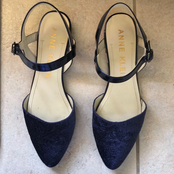 Anne Klein Shoes - Anne Klein flat pointed velvet pumps. Lightly used. In great shape.